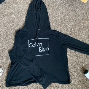 Calvin Klein black cropped hoodie!